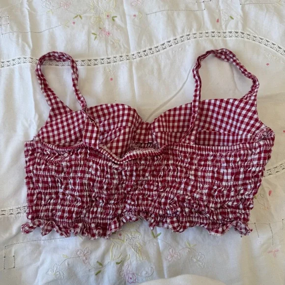 ⚠️❌SOLD⚠️❌Missguided Red Checkered Ruffle Top - Picture 5 of 7